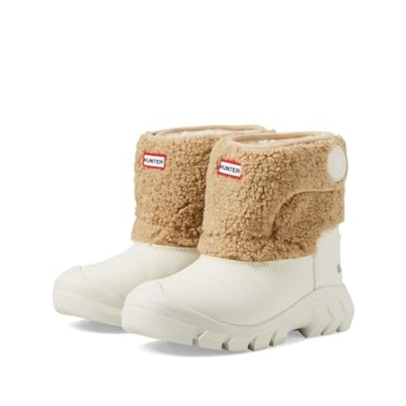 Hunter Intrepid Strap Boucle Snow Boot (Little Kid/Big Kid) Tan/White Willow - Picture 1 of 1